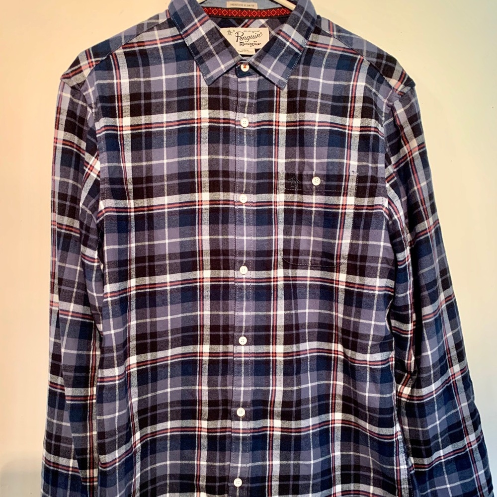 Authentic and Original Penguin Flannel Button down